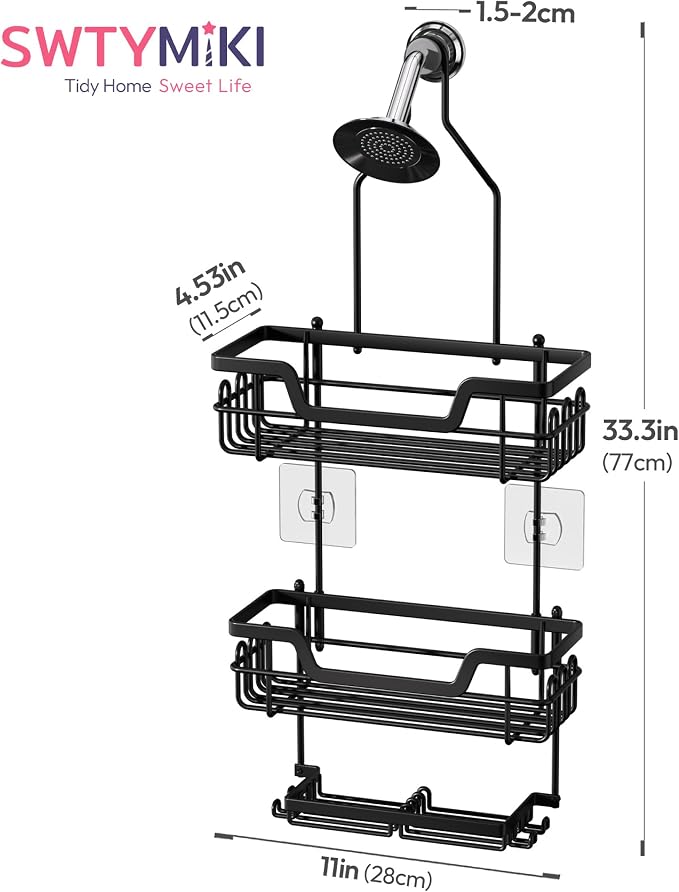 SWTYMIKI Bathroom Shower Caddy Hanging - Image 7