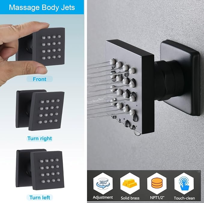 Thermostatic Shower System Oil Rubbed Bronze Tub Shower Faucet Set - Image 7