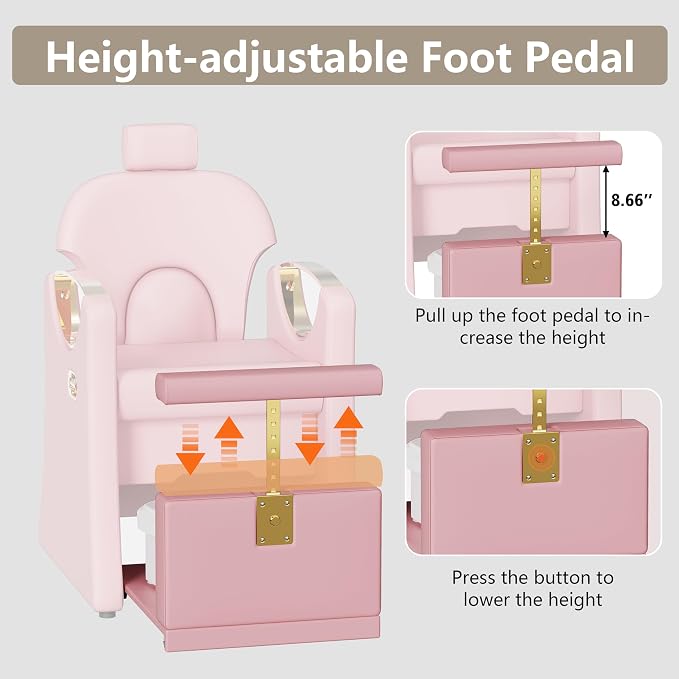 Pedicure Station for Nail Tech, Reclining Pedicure Chair - Image 4