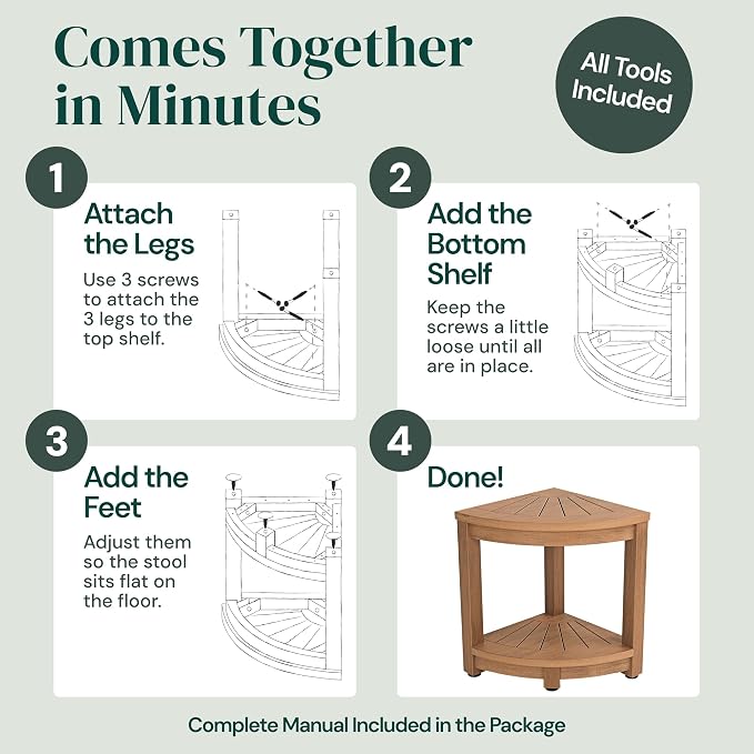Waterproof Corner Shower Stool - Image 7