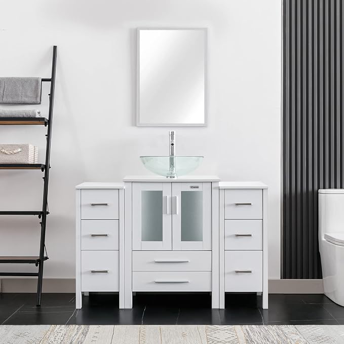 eclife 48" Modern Bathroom Vanity Sink Combo Freestanding Cabinet by eclife