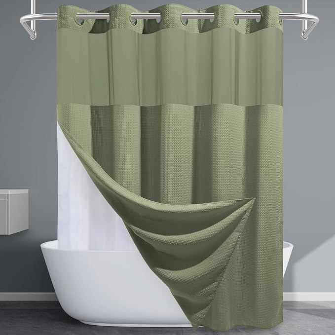 Sage Green Hotel Shower Curtain by EUTXL