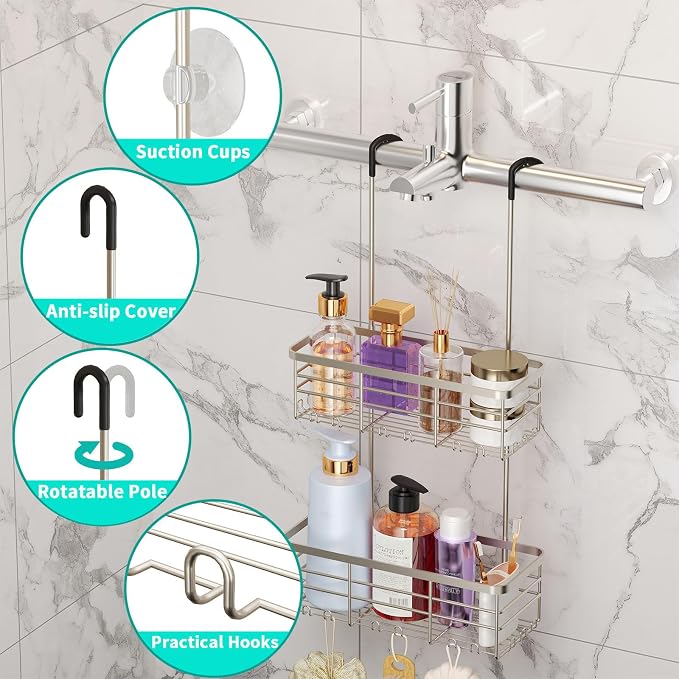 HapiRm Hanging Shower Caddy Organizer - Image 2