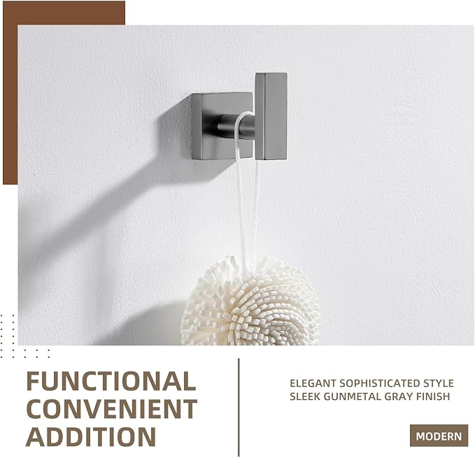 Angle Simple Square Towel Hook, SUS304 Stainless Steel Robe Coat Hook - Image 7