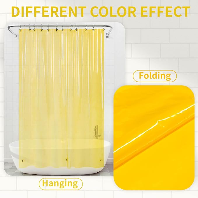 Barossa Design Clear Yellow Shower Curtain Liner - Image 2