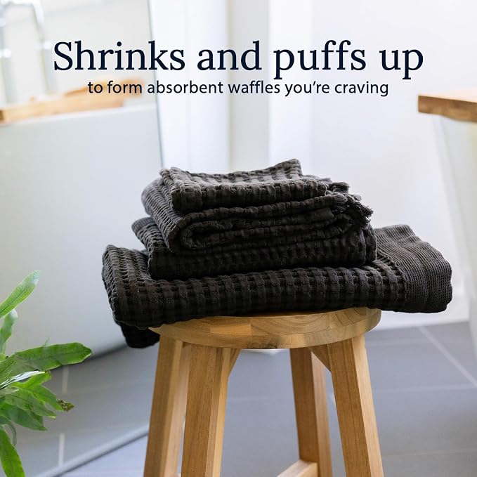 GILDEN TREE Waffle Bath Sheet Quick Dry Towel, Thin Luxury Bath Towels - Image 3