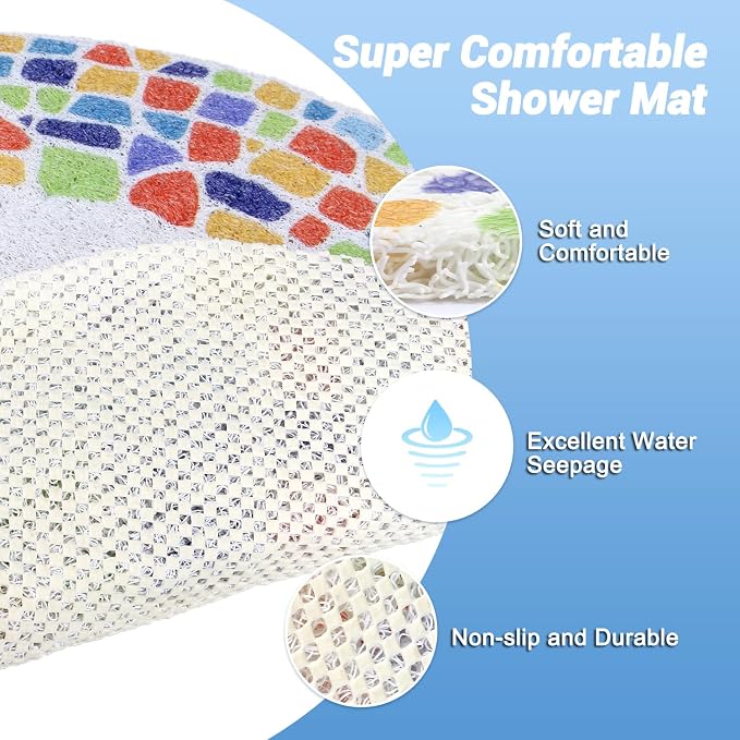Shower Mat Non-Slip, Soft Comfort Bath Mat - Image 7
