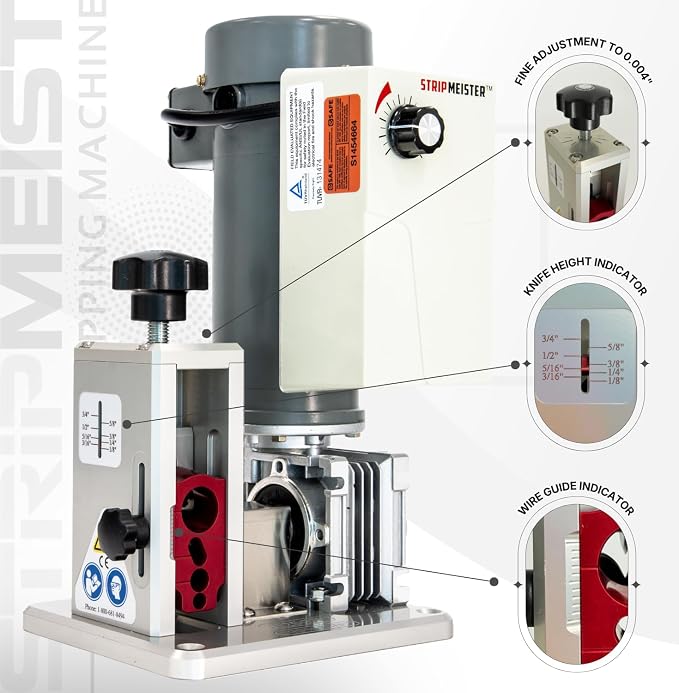 StripMeister E250 Pro Electric Automatic Wire Stripping Machine – Wire Size Up - Image 3