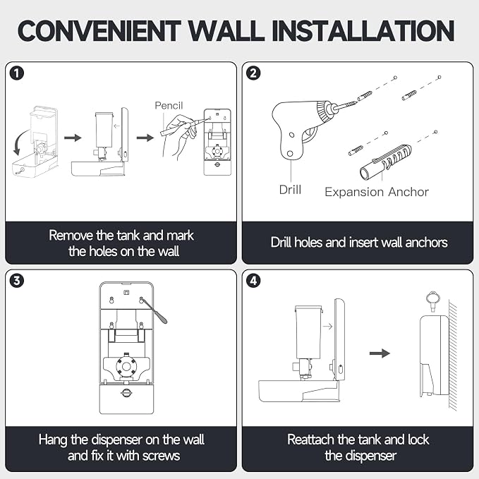 27oz Manual Wall Mounted Soap Dispenser, Use - Image 7