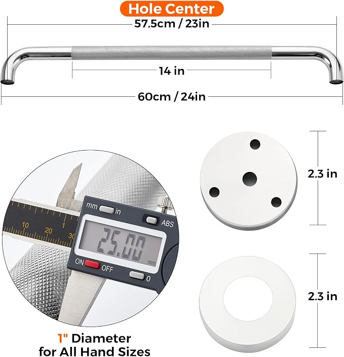 Grab Bars for Shower, 1 Pack 24-Inch Anti Slip Shower Handles for Elderly - Image 4