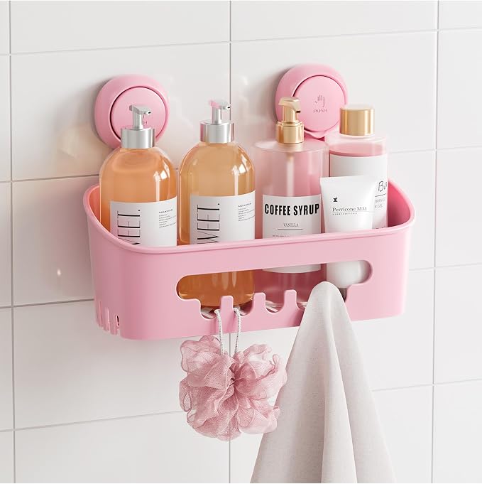 TAILI Shower Caddy Suction Cup, Heavy Duty Bathroom Organizer, Removable Shelves by TAILI