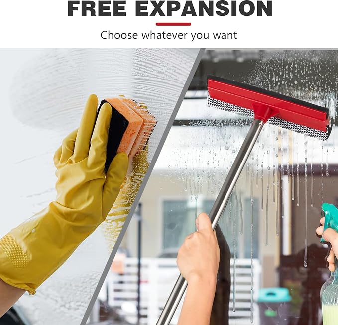15.9" Window Squeegee for Car, 2 in 1 Window Cleaner - Image 4
