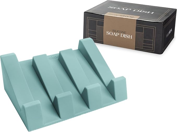 Silicone Soap Dish Self Draining Bar Soap Holder by iSoapStone