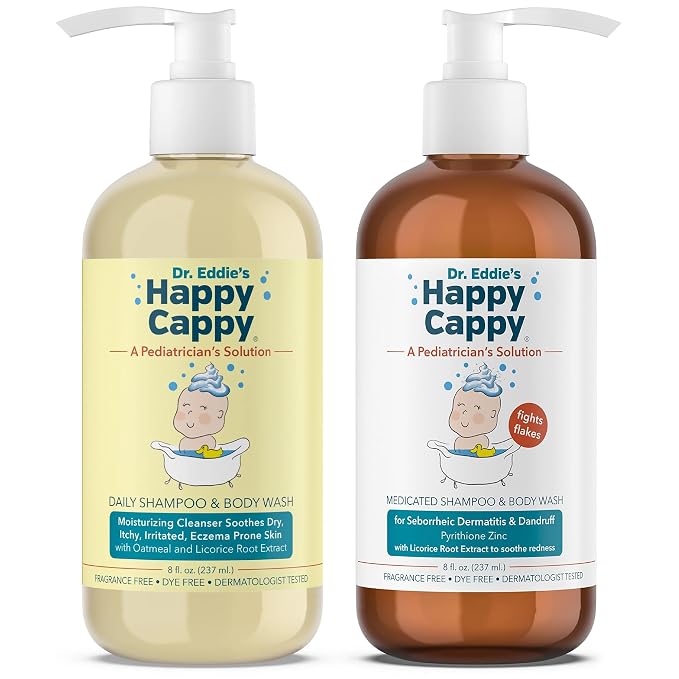 Happy Cappy Daily Medicated Shampoo and Body Wash Bundle by HappyCappy