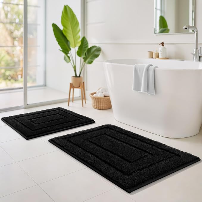 GRANNY SAYS Bathroom Rugs Sets 2 Piece, Super Soft Absorbent Microfiber Bath by GRANNYSAYS