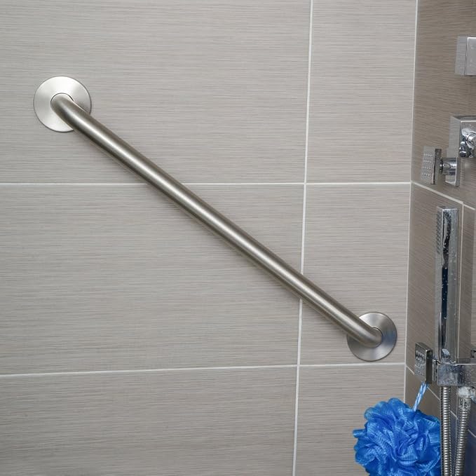 Amazon Basics Bathroom Handicap Safety Grab Bar, 18 Inch Length, 1.25 Inch - Image 4