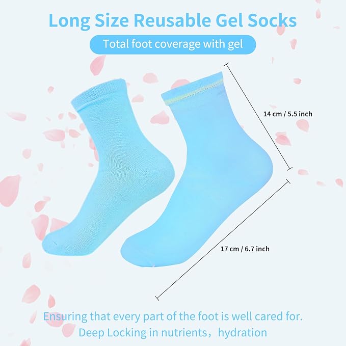 Gel Socks for Dry Cracked Feet Women, Foot Moisturizing Socks, Gel Socks Spa - Image 5