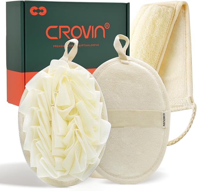 Mesh Pouf Body Sponge Set by CROVIN
