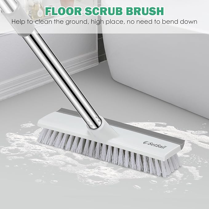 SetSail Floor Scrub Brush with 51-Inch Long Adjustable Handle 2 in 1 Scrape - Image 6