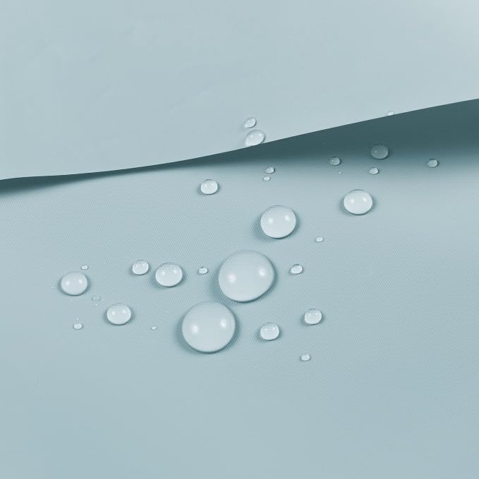 Light Blue Shower Curtain Liner - Image 5