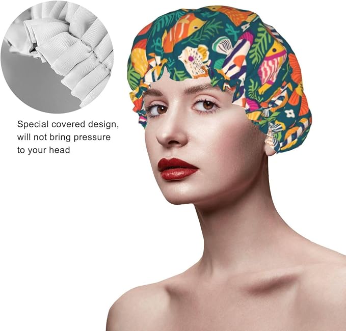 Double Layers Waterproof Shower Caps - Image 4