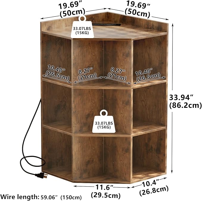 Corner Cabinet, Wooden Cube Storage - Image 3