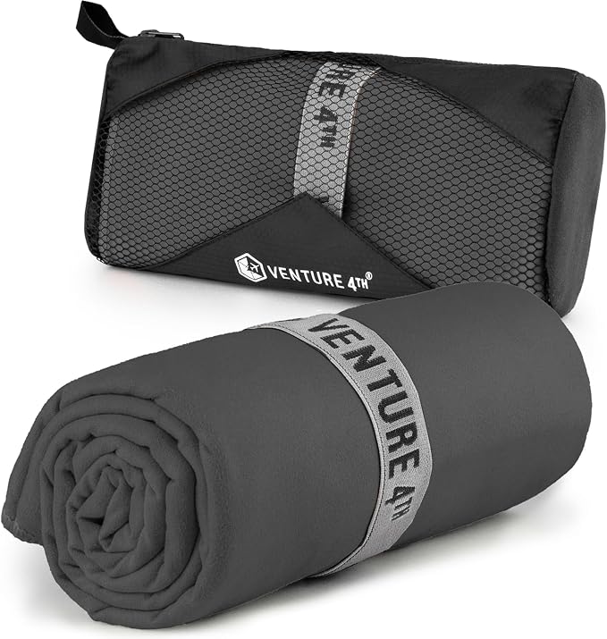 VENTURE 4TH Quick Dry Towel. Microfiber Travel Towel Ideal by VENTURE4TH