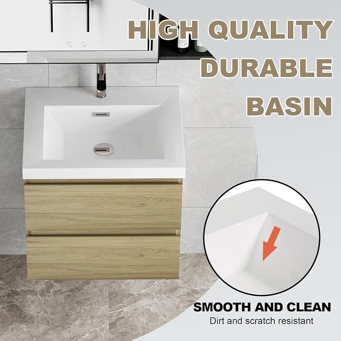 Floating Vanity Bathroom, 30 Inch Bathroom Vanity - Image 3
