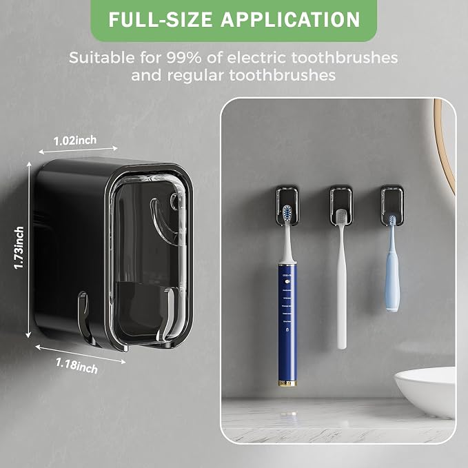 2-Pack Innovative Single Slot Toothbrush Holders - Image 5