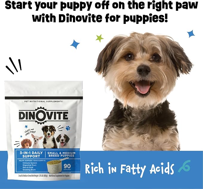 Dinovite 3 in 1 Probiotic for Puppies, Skin & Coat, Digestive Health & Joint - Image 6
