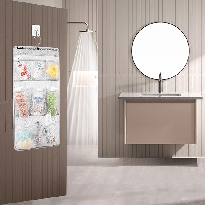 Mesh Shower Organizer Hanging Caddy Quick Dry Bathroom Storage - Image 7