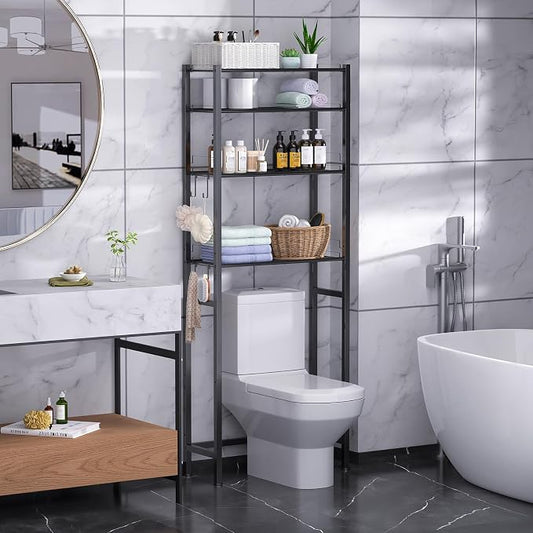 samstar 4 Tier Over The Toilet Storage Rack, Bathroom Organizer Shelves Cabinet by Samstar
