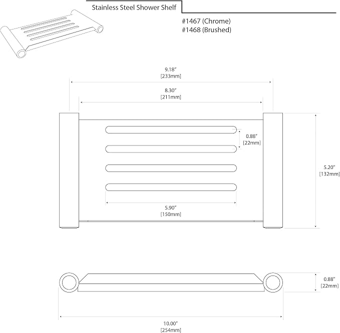 Gatco 1467 Elegant Shower Shelf - Image 6