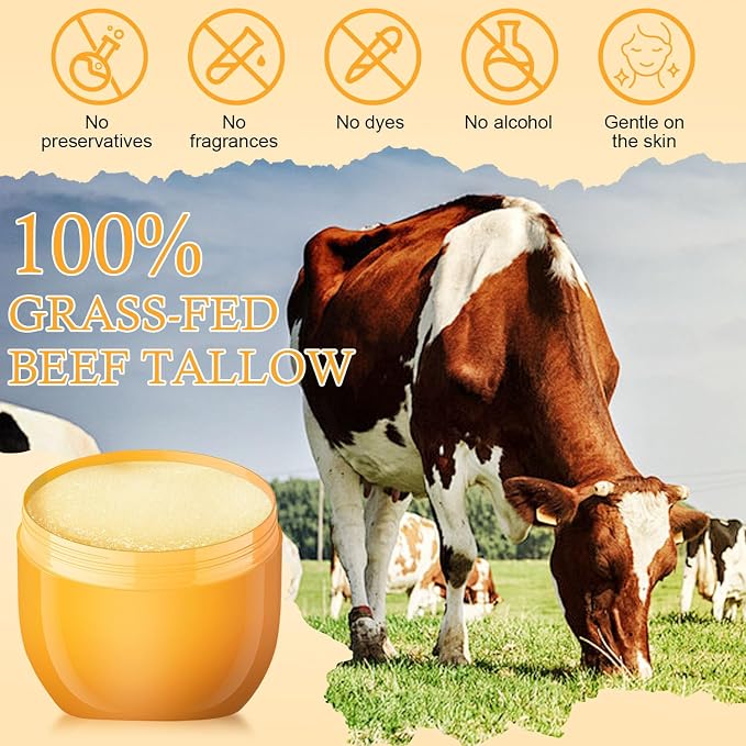 Beef Tallow for Skin, Natural Tallow Balm Face & Body Solid Moisturizer - Image 3