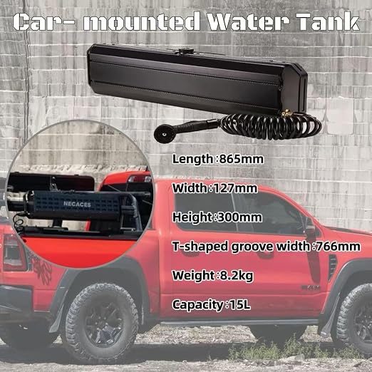 4.5Gallon Pressurized Water Tank, Portable Aluminum Camping Shower Water Storage - Image 6