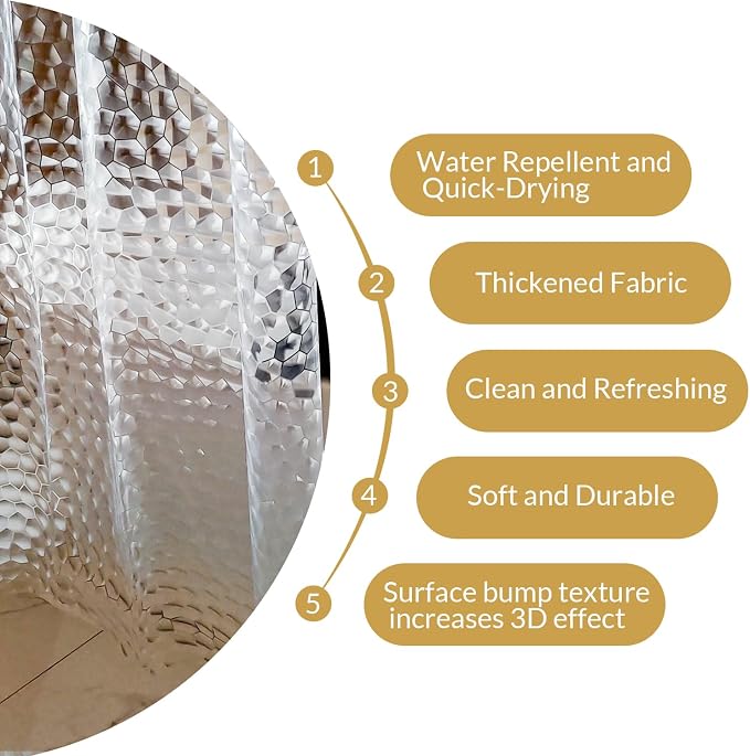 NTBAY EVA Clear Shower Curtain - Image 9