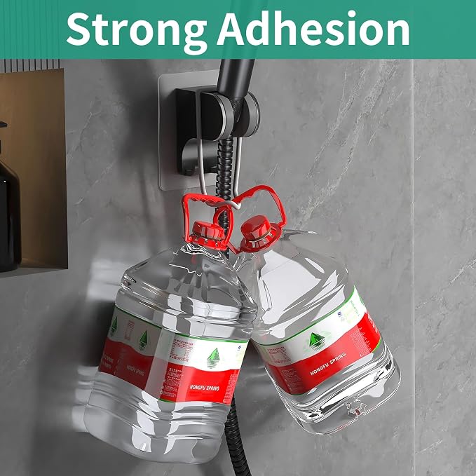 Hand Held Shower Head Holder Wall Mount, Shower Hose Holder Adhesive - Image 2