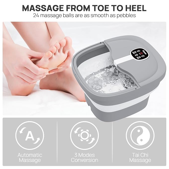 HOSPAN Collapsible Foot Spa Electric Rotary Massage, Foot Bath - Image 4