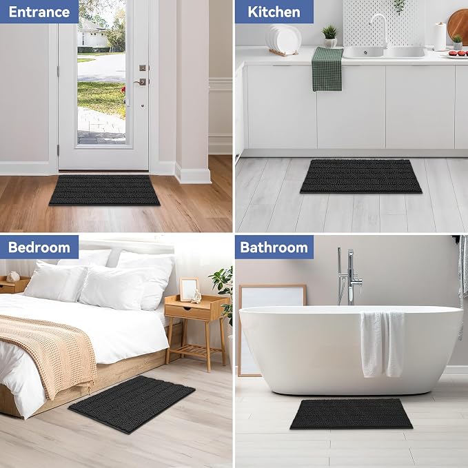 Bcoimo 30"×20" Chenille Bath Mat – Non-Slip - Image 7