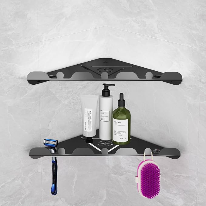 2 Pack Corner Shower Shelf, Heavy Duty Shower Caddy Organizer - Image 2