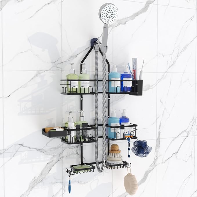 Shower Caddy Hanging Upgraded Adjustable Rustproof Shower Caddy Shower Organizer by Dotpilgo