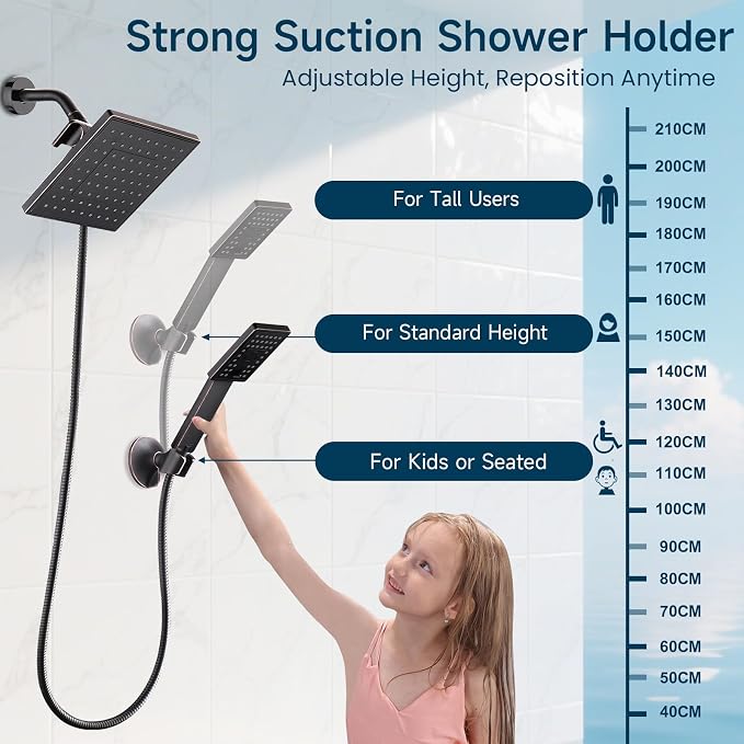 BRIGHT SHOWERS Handheld Shower Head Holder - Image 4