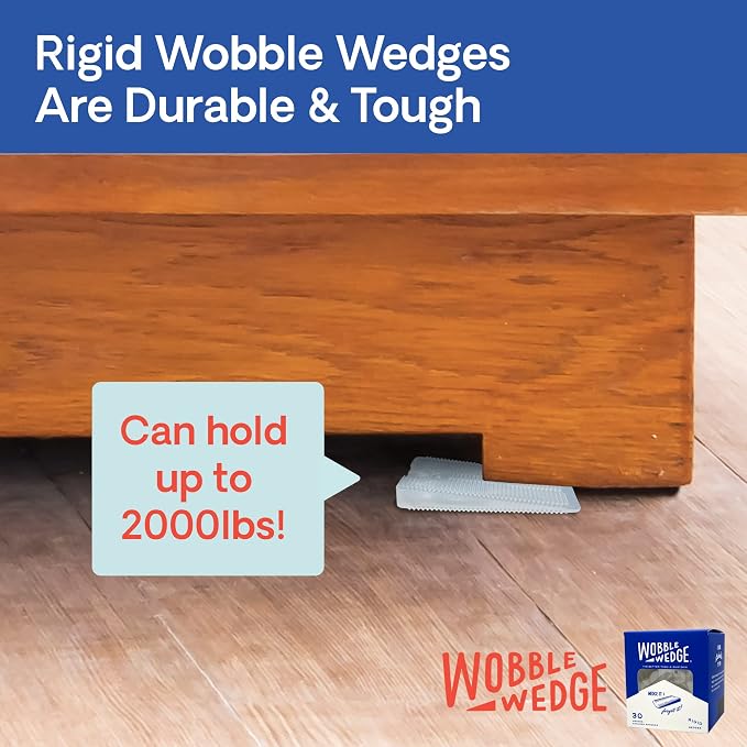 The Original Wobble Wedge Rigid Plastic Shims, Heavy Duty Leveling Wedges - Image 3