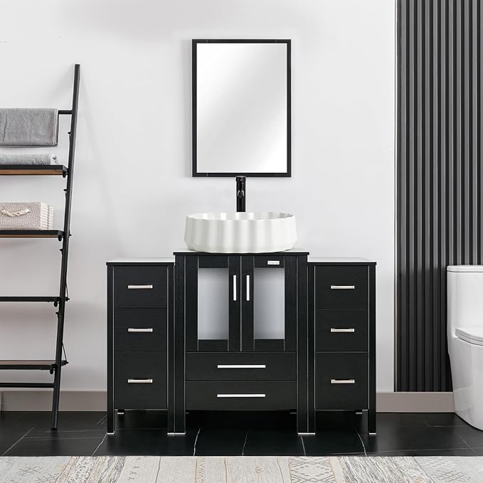 eclife 48" Modern Bathroom Vanity Sink Combo Freestanding Cabinet by eclife