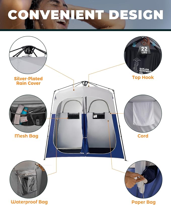 KingCamp Instant Shower Tent, Portable Superior Stable Privacy Shelter - Image 5
