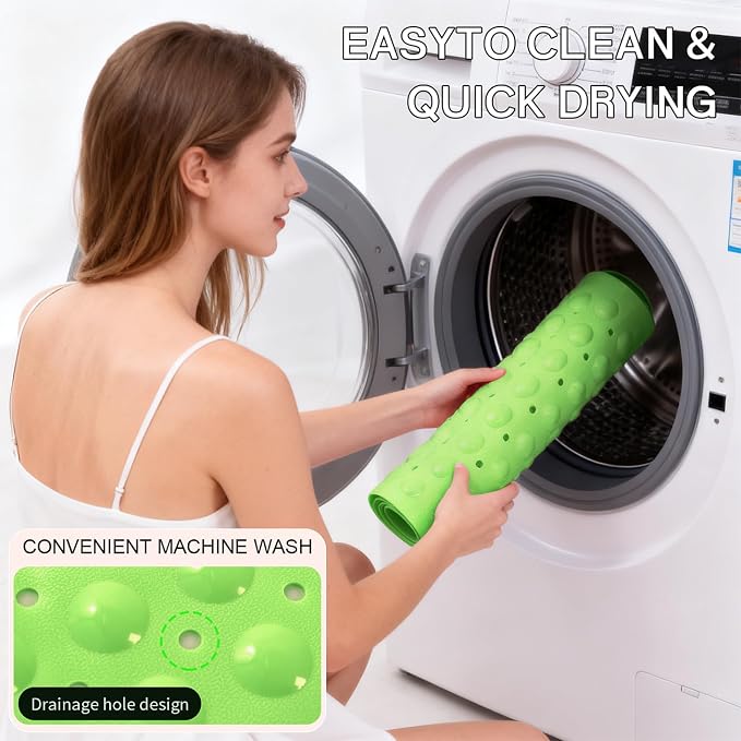 Anti-Slip Bathtub Shower mat, 39.3×15.7 inch（Approximately 100 × 40cm） Soft - Image 4