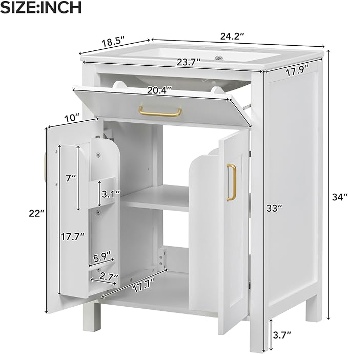 Linique 24" Bathroom Vanity - Image 2