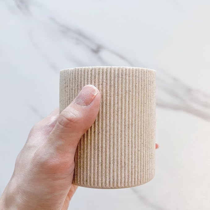 Small Sand Beige Toothbrush Holder - Image 5