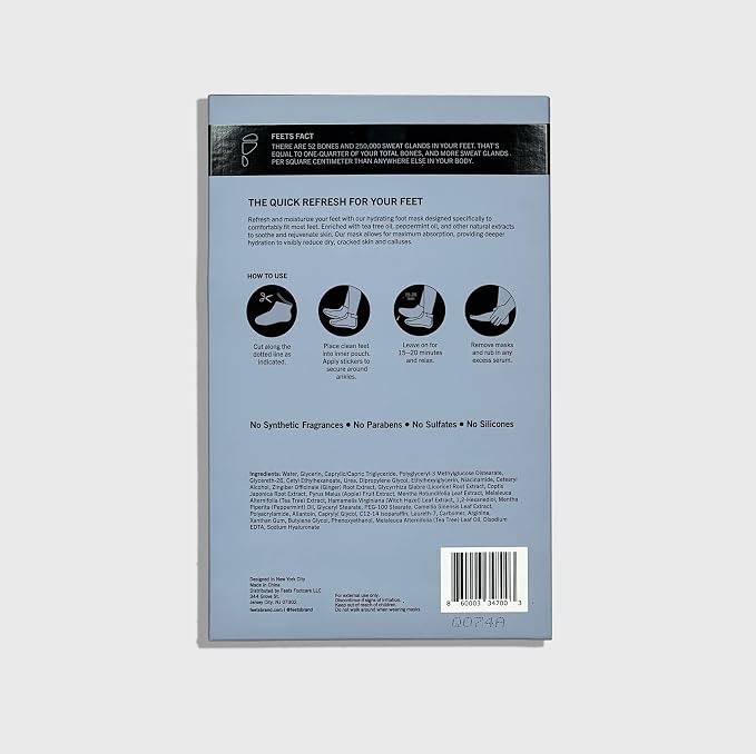 FEETS Hydrating Foot Mask with Tea Tree and Peppermint | Perfect - Image 3