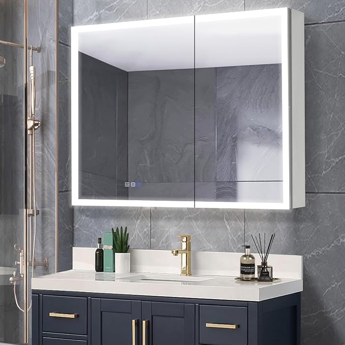 GroGro LED Lighted Bathroom Medicine Cabinet by GroGro